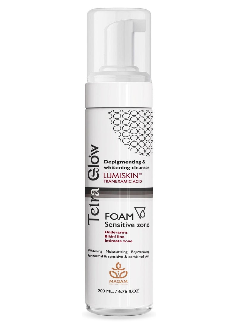 Tetra Glow Whitening Sensitive Zone Cream & Tetra Glow Sensitive Zone Foam Cleanser 200 Ml Bundle - Image 3